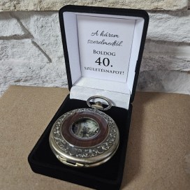 Örömapa nagyszülőköszöntő és férfi tanúfelkérő meghívó egyedi különleges ajándék esküvőre | limited edition fa betetes zsebora, mechanikus zsebóra, elem nélküli zsebóra, felhúzhatós zsebóra