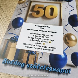 Szuletésnapi kaparós sorsjegy egyedi nyeremény mezovel