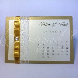Női tanú és koszorúslány felkérő meghívó testvér képeslap egyedi különleges ajándék esküvőre | Amily naptáros / dátumos / Save the date koszorúslány- tanú felkérő arany