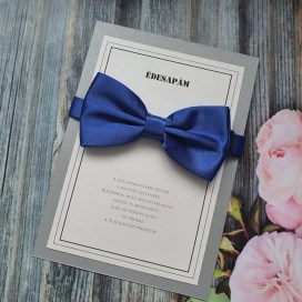 Örömapa szülőköszöntő nagyszülő köszöntő és férfi tanúfelkérő meghívó egyedi különleges ajándék esküvőre |  csokornyakkendő fekete