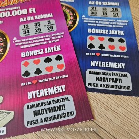 Egyedi kaparós sorsjegy férfi és női tanú és koszorúslány felkérő, örömapa és örömanya személyre szabott ajándék meghívó felkérő esküvőre poker és casino