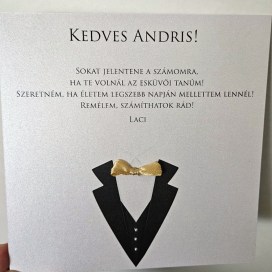 Fiú gyerek felkérő meghívó testvér ajándék egyedi különleges ajándék esküvőre | Daniel fiú gyerek gyűrűvivő felkérő