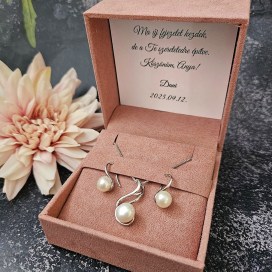 gyongy-fulbevalo-nyaklanc-szett-oromanya-eskuvo-koszontes-koszonet-ajandek-otlet-maradando-ekszer-luxus