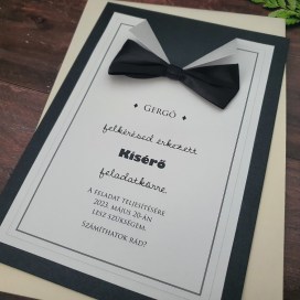 Férfi tanú felkérő meghívó testvér ajándék egyedi különleges ajándék esküvőre | James férfi tanúfelkérő fekete