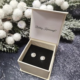 Női tanú és koszorúslány felkérő meghívó testvér képeslap egyedi különleges ajándék ékszer esküvőre | Chloe Swarovski® koszorúslány- tanú felkérő ajándék kristályékszer fülbevaló, antiallergén