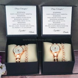 Örömanya szülőköszöntő női tanú és koszorúslány felkérő meghívó egyedi különleges ajándék esküvőre | rose gold