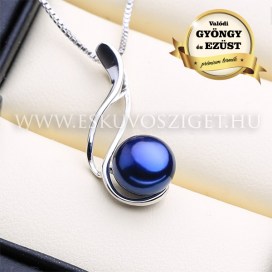 Örömanya szülőköszöntő női tanú és koszorúslány felkérő meghívó egyedi különleges ajándék ékszer esküvőre | Édesvízi GYÖNGY AAA 8 mm és 925 EZÜST nyaklánc műbőr díszdobozban, egyedi üzenettel