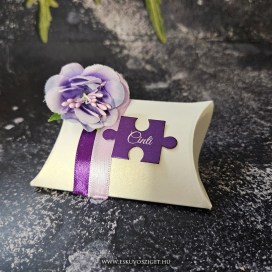 Tanú és koszorúslány felkérő meghívó testvér képeslap egyedi különleges ajándék esküvőre | Puzzle koszorúslány tanú felkérő dekorált dobozkában