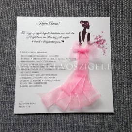 Női tanú és koszorúslány felkérő meghívó testvér képeslap egyedi különleges ajándék esküvőre | Amber koszorúslány- tanú felkérő rózsaszín