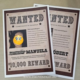 wanted | körözési poszter | férfi tanúfelkérő | tanú ajándék | vicces felkérő tanú és koszorúslány felkérő meghívó testvér képeslap egyedi különleges