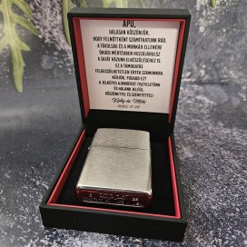 ZIPPO gravírozható öngyújtó egyedi ajándék többféle díszdobozban