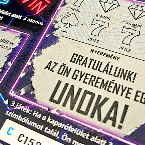 Baba bejelentése a szülőknek, nagyszülőknek, testvéreknek és a családnak, baba bejelentő kaparós sorsjegy