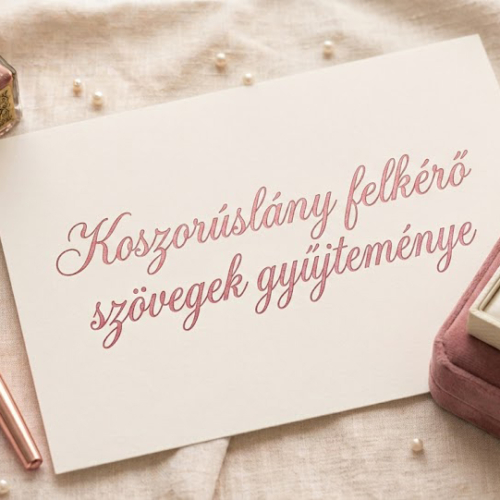 Koszorúslány felkérő szövegek