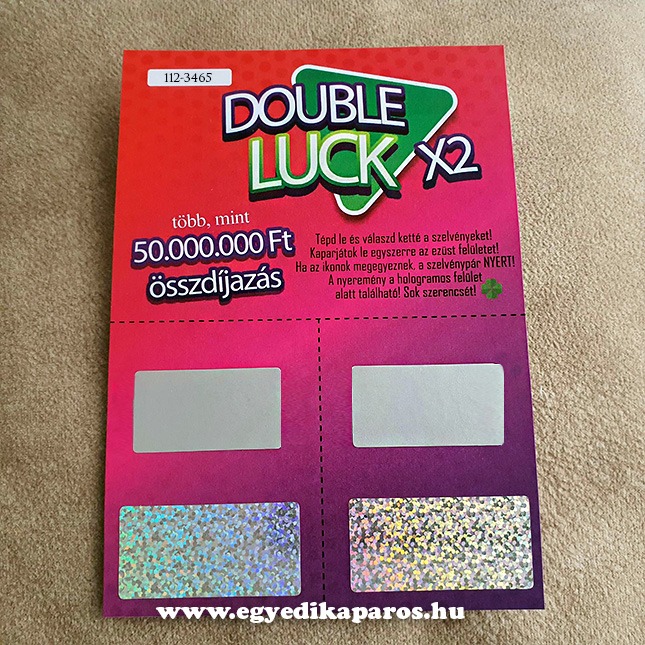 ezust hologrammos kaparos felulet dupla esely