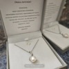 Örömanya szülőköszöntő női tanú és koszorúslány felkérő meghívó egyedi különleges ajándék ékszer esküvőre | Édesvízi GYÖNGY AAA 8 mm és 925 EZÜST nyaklánc műbőr díszdobozban, egyedi üzenettel
