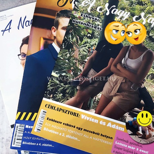 Egyedi 8 oldalas A4 méretű színes esküvői újság és magazin köszönetajándék