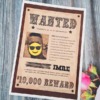 wanted | körözési poszter | férfi tanúfelkérő | tanú ajándék | vicces felkérő tanú és koszorúslány felkérő meghívó testvér képeslap egyedi különleges